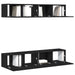 Set comodă TV 4 pcs Stejar Negru 80 x 30 x 30 cm Lemn compozit - WALTI WALTI