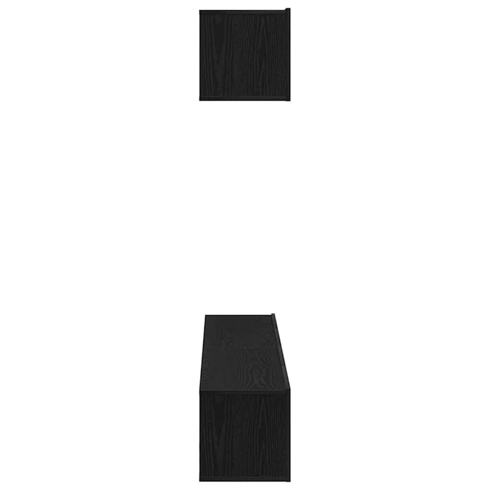 Set comodă TV 4 pcs Stejar Negru 80 x 30 x 30 cm Lemn compozit - WALTI WALTI