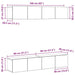 Set comodă TV 4 pcs Stejar Negru 80 x 30 x 30 cm Lemn compozit - WALTI WALTI