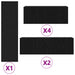 Set comodă TV Pe perete 9 pcs Stejar Negru Lemn compozit - WALTI WALTI