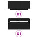 Set comodă TV 2 pcs Negru 180 x 35 x 40 cm Lemn compozit - WALTI WALTI