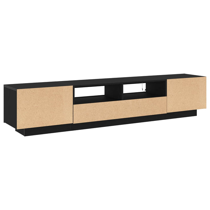 Set comodă TV 2 pcs Negru 200 x 35 x 40 cm Lemn compozit - WALTI WALTI