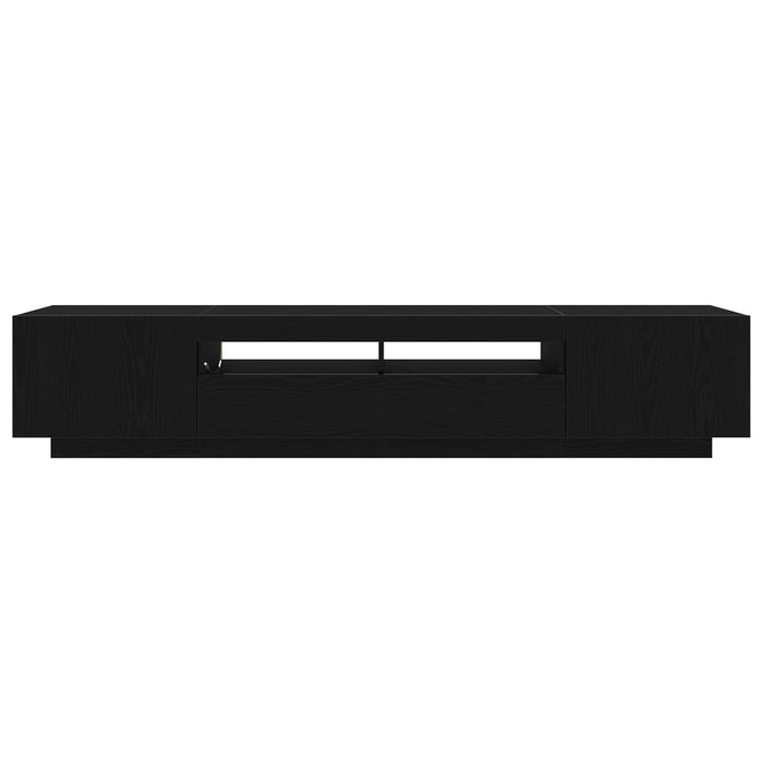 Set comodă TV 2 pcs Negru 200 x 35 x 40 cm Lemn compozit - WALTI WALTI