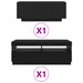 Set comodă TV 2 pcs Negru 200 x 35 x 40 cm Lemn compozit - WALTI WALTI