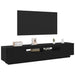 Set comodă TV 2 pcs Negru 200 x 35 x 40 cm Lemn compozit - WALTI WALTI