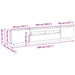 Set comodă TV 2 pcs Negru 200 x 35 x 40 cm Lemn compozit - WALTI WALTI