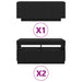 Set comodă TV 3 pcs Negru 260 x 35 x 40 cm Lemn compozit - WALTI WALTI