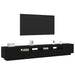 Set comodă TV 3 pcs Negru 260 x 35 x 40 cm Lemn compozit - WALTI WALTI
