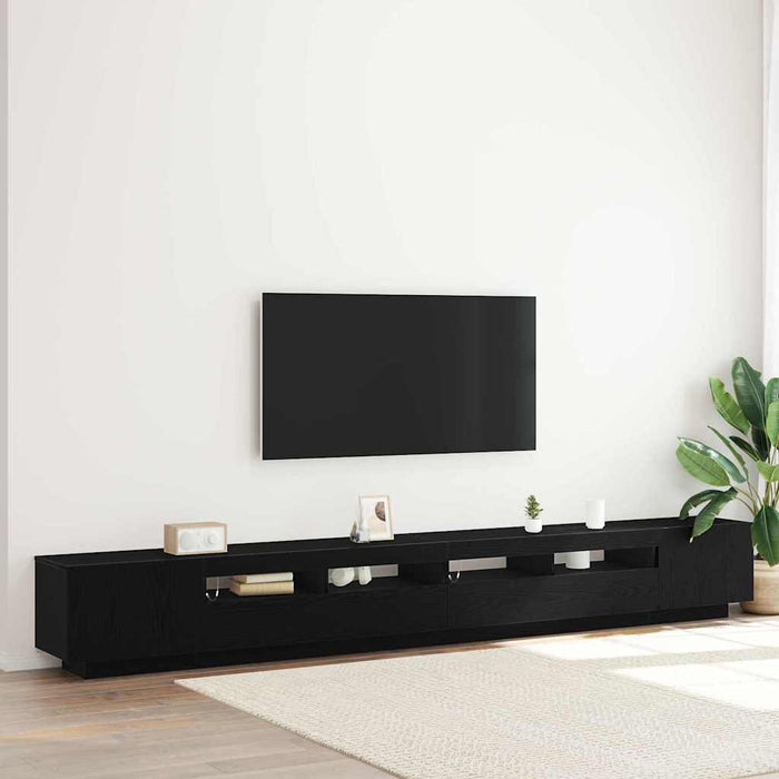 Set comodă TV 3 pcs Negru 300 x 35 x 40 cm Lemn compozit - WALTI WALTI