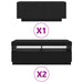 Set comodă TV 3 pcs Negru 300 x 35 x 40 cm Lemn compozit - WALTI WALTI