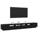Set comodă TV 3 pcs Negru 300 x 35 x 40 cm Lemn compozit - WALTI WALTI