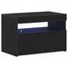 Dulap de noapte Stejar Negru 60 x 35 x 40 cm Lemn compozit - WALTI WALTI