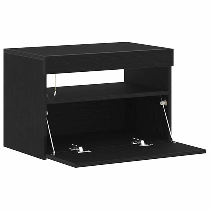 Dulap de noapte Stejar Negru 60 x 35 x 40 cm Lemn compozit - WALTI WALTI