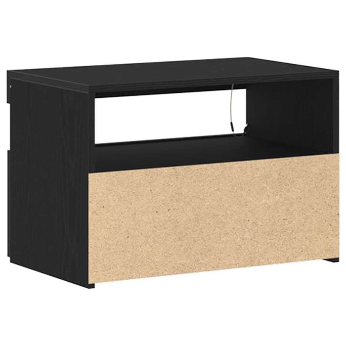 Dulap de noapte Stejar Negru 60 x 35 x 40 cm Lemn compozit - WALTI WALTI