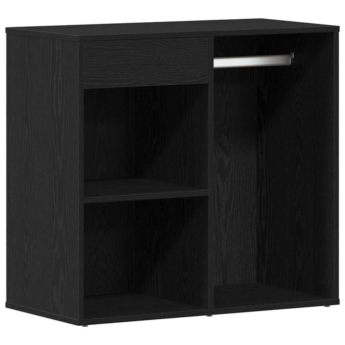 Set masă de toaletă cu LED 4 pcs Stejar Negru Lemn compozit WALTI