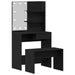 Set masă de machiaj cu LED 2 pcs Stejar Negru Lemn compozit - WALTI WALTI