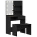 Set masă de machiaj cu LED 2 pcs Stejar Negru Lemn compozit - WALTI WALTI