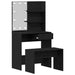 Set masă de machiaj cu LED 2 pcs Stejar Negru Lemn compozit - WALTI WALTI
