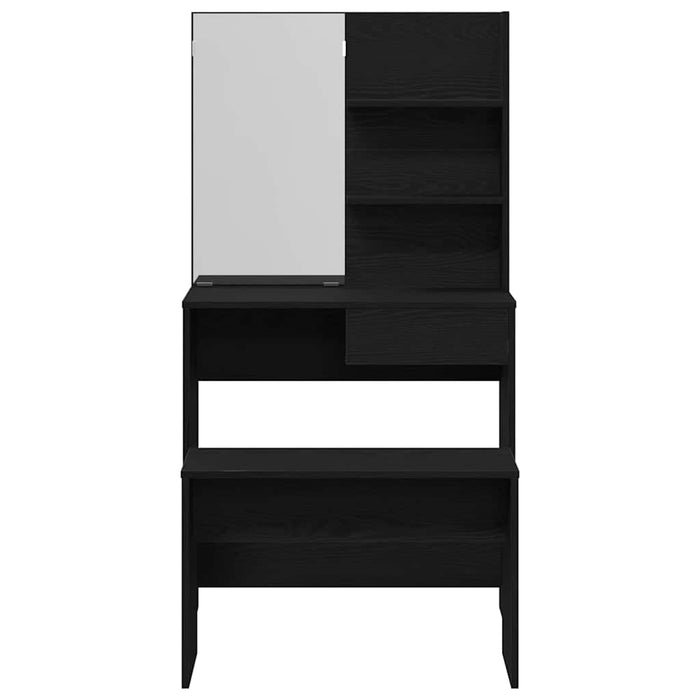 Set de Dressing cu sertar 2 pcs Stejar Negru Lemn compozit - WALTI WALTI