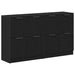 Bufet 2 pcs Stejar Negru 60 x 30 x 70 cm Lemn compozit - WALTI WALTI