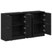 Bufet 2 pcs Stejar Negru 60 x 30 x 70 cm Lemn compozit - WALTI WALTI
