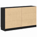 Bufet 2 pcs Stejar Negru 60 x 30 x 70 cm Lemn compozit - WALTI WALTI