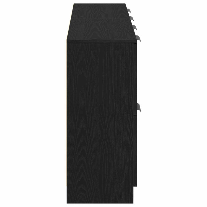 Bufet 2 pcs Stejar Negru 60 x 30 x 70 cm Lemn compozit - WALTI WALTI