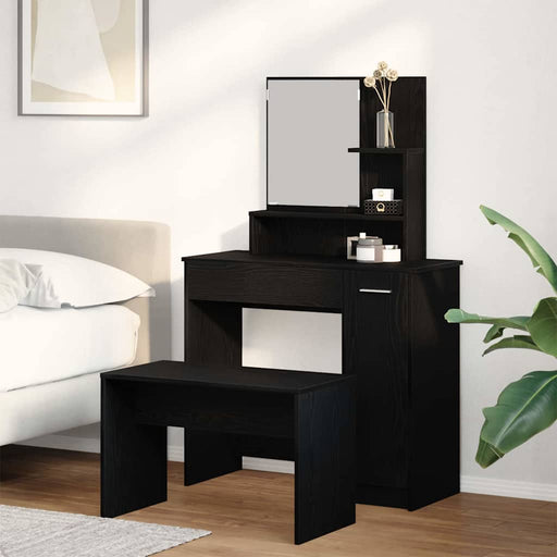 Set de Dressing cu sertar 2 pcs Stejar Negru Lemn compozit - WALTI WALTI