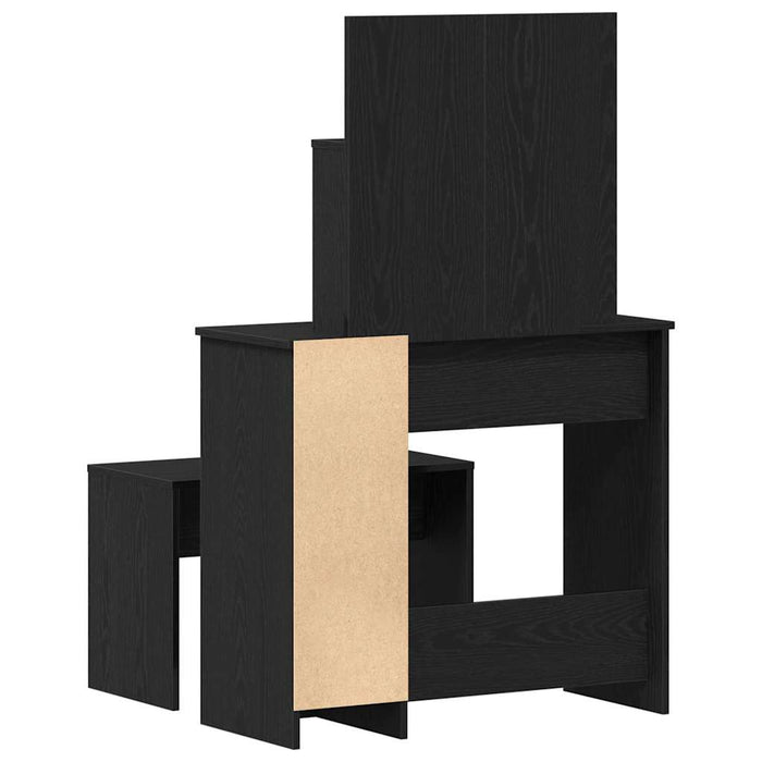 Set de Dressing cu sertar 2 pcs Stejar Negru Lemn compozit - WALTI WALTI