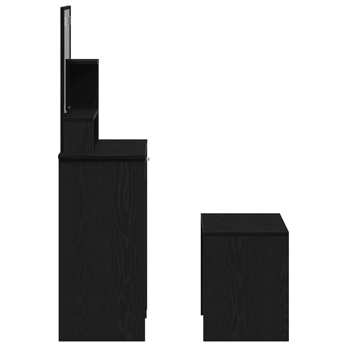 Set de Dressing cu sertar 2 pcs Stejar Negru Lemn compozit - WALTI WALTI