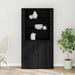 Bufet Stejar Negru 80 x 33 x 150 cm Lemn compozit - WALTI WALTI