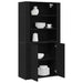 Bufet Stejar Negru 80 x 33 x 150 cm Lemn compozit - WALTI WALTI