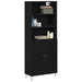 Bufet Stejar Negru 69.5x34x180 cm Lemn tehnic - WALTI WALTI