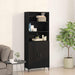 bufet vidaXL Stejar Negru 69.5x34x180 cm Lemn Prelucrat - WALTI WALTI