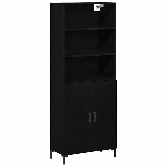 bufet vidaXL Stejar Negru 69.5x34x180 cm Lemn Prelucrat - WALTI WALTI