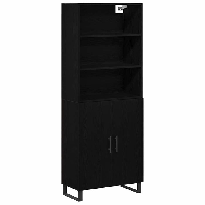 Bufet 2 pcs Stejar Negru Lemn compozit - WALTI WALTI