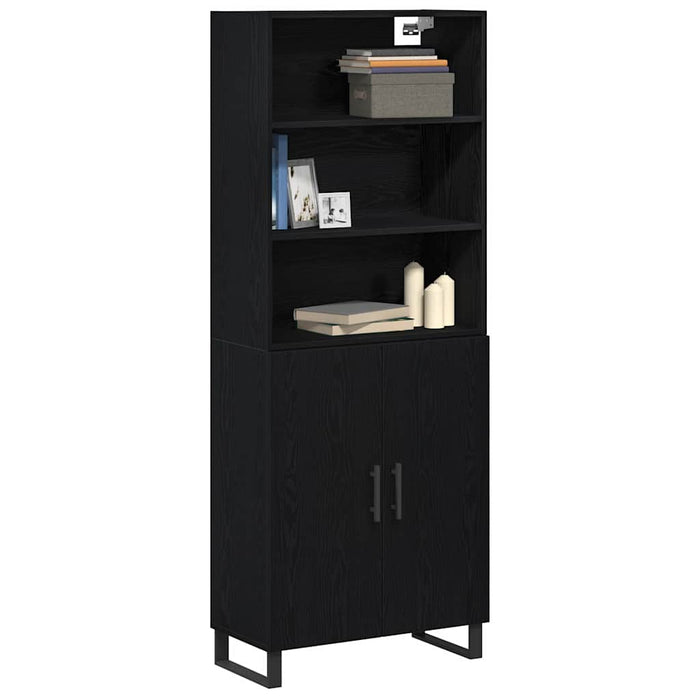 Bufet 2 pcs Stejar Negru Lemn compozit - WALTI WALTI