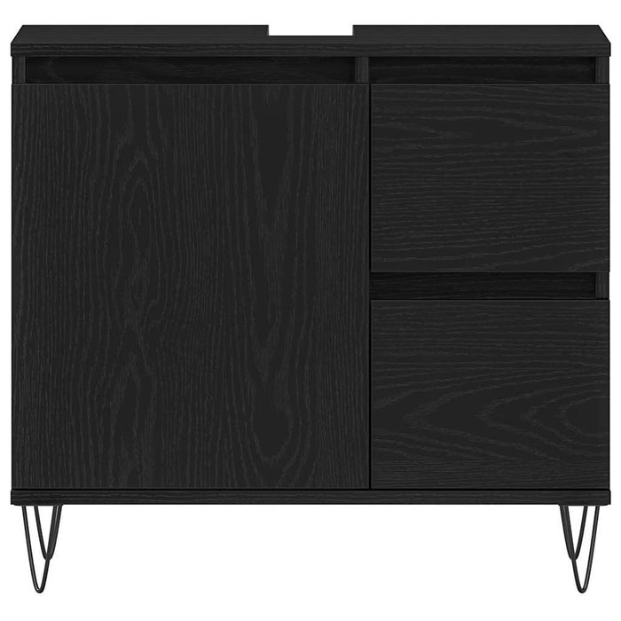 Set de mobilier pentru baie 3 buc. Stejar Negru - WALTI WALTI