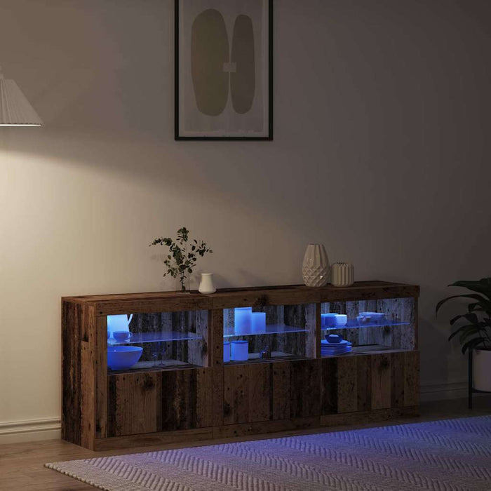 Bufet LED Lemn Vechi 181 x 37 x 67 cm Lemn compozit - WALTI WALTI