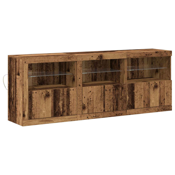Bufet LED Lemn Vechi 181 x 37 x 67 cm Lemn compozit - WALTI WALTI