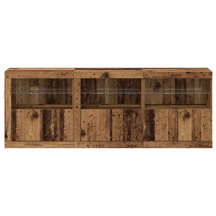Bufet LED Lemn Vechi 181 x 37 x 67 cm Lemn compozit - WALTI WALTI