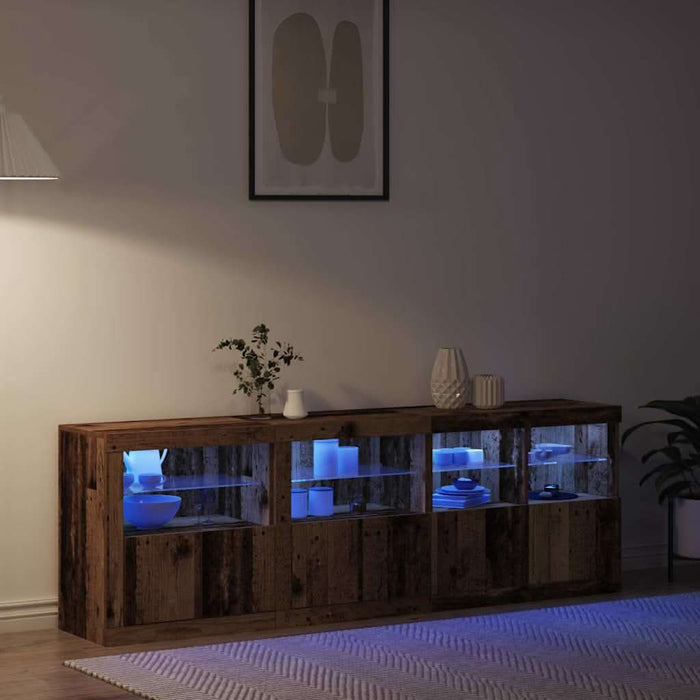 Bufet LED Lemn vechi 202 x 37 x 67 cm Lemn compozit - WALTI WALTI