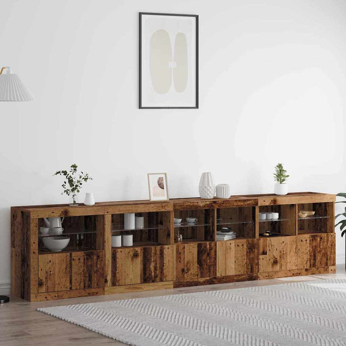 Bufet LED Lemn vechi 283 x 37 x 67 cm Lemn compozit - WALTI WALTI