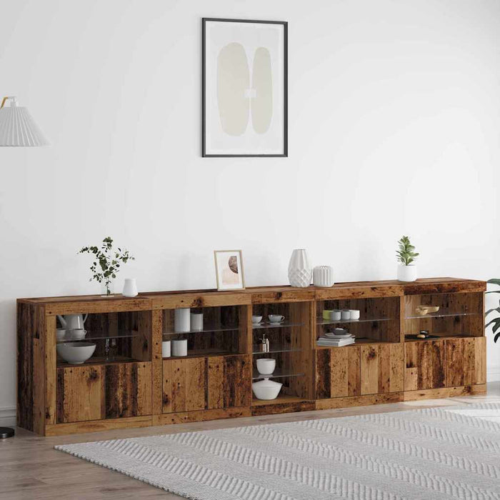 Bufet LED Lemn vechi 283 x 37 x 67 cm Lemn compozit - WALTI WALTI
