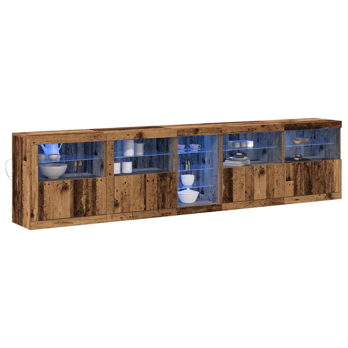 Bufet LED Lemn vechi 283 x 37 x 67 cm Lemn compozit - WALTI WALTI