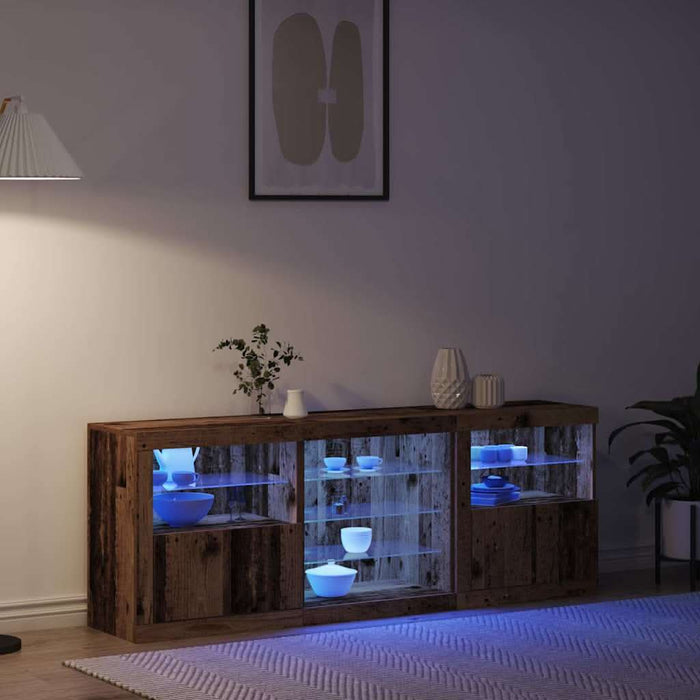 Bufet LED Lemn vechi 181,5 x 37 x 67 cm Lemn compozit - WALTI WALTI