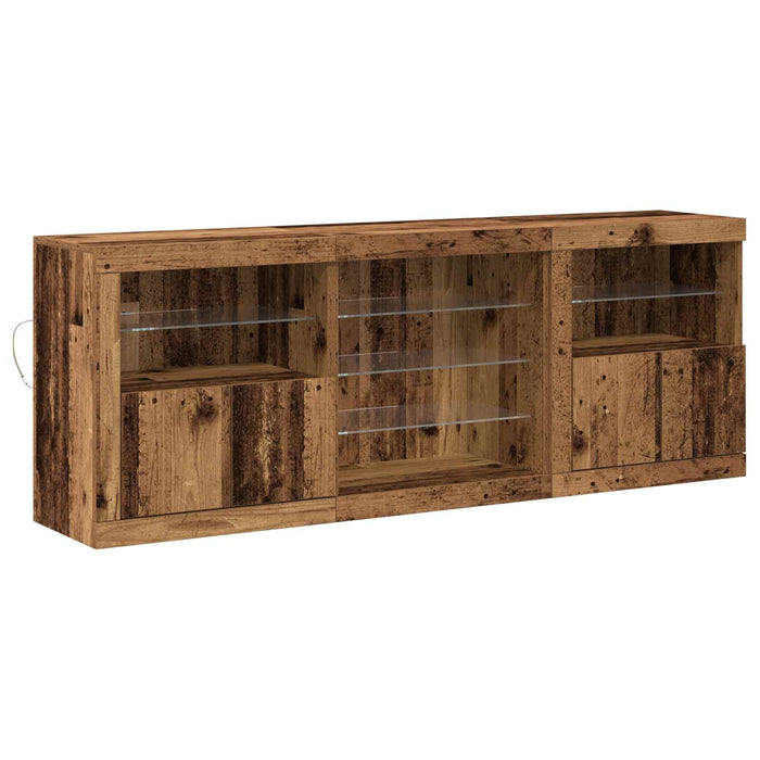 Bufet LED Lemn vechi 181,5 x 37 x 67 cm Lemn compozit - WALTI WALTI