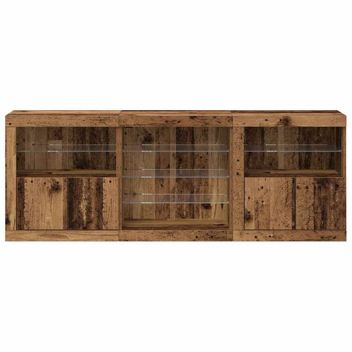 Bufet LED Lemn vechi 181,5 x 37 x 67 cm Lemn compozit - WALTI WALTI