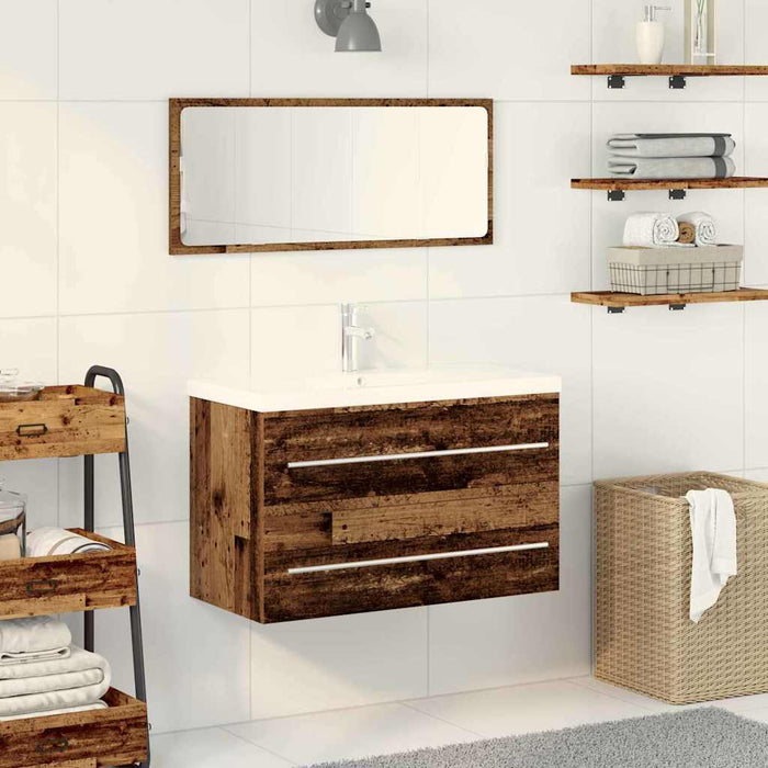 Dulap pentru Chiuveta de Baie Lemn vechi 80 x 38.5 x 48 cm - WALTI WALTI