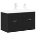 Dulap de chiuvetă Stejar Negru 90 x 38.5 x 46 cm Lemn compozit - WALTI WALTI